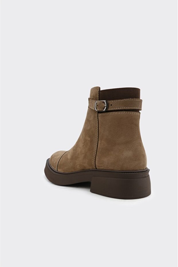 Hakiki Deri Fermuarlı Kadın Bot - 3