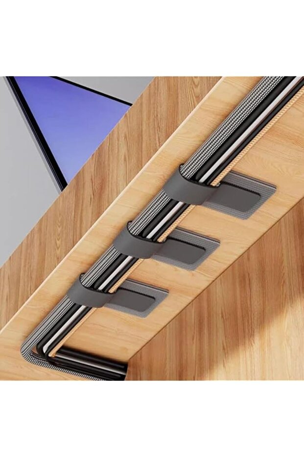 Self Adhesive Hook and Loop Cable Ties, Cord Organizers, Adjustable Straps - Strong Adhesive Reusabl
