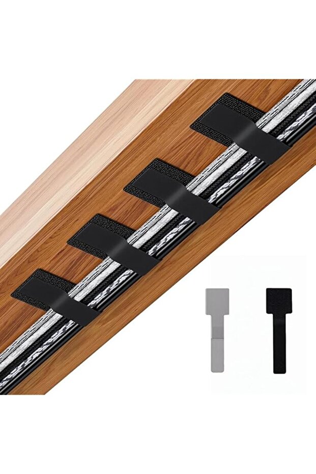 Reusable Magic Cable Organizer Strips - Strong 3M Adhesive Hook & Loop Wire Management for Desk, Hom
