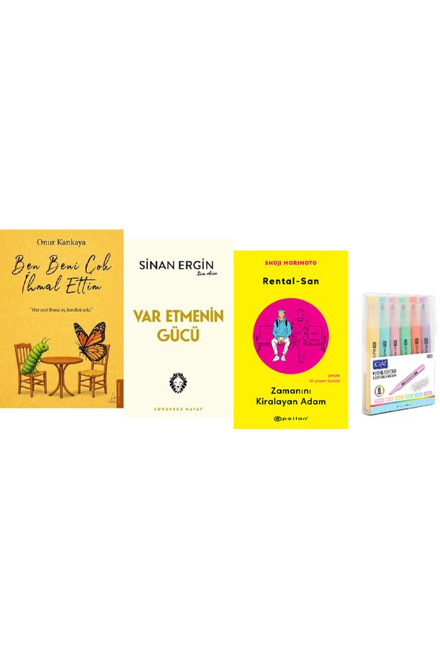 Ben Beni Çok İhmal Ettim + Var Etmenin Gücü + Zamanı Kiralayan 3 Book Set (Pencil Set)