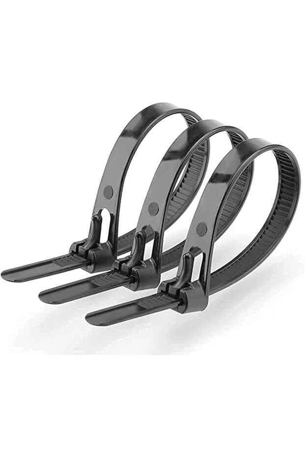 Reusable Zip Ties Heavy Duty Zip Tie Thick Black Cable Ties Reusable 100 Pack 50lb Tensile Strength