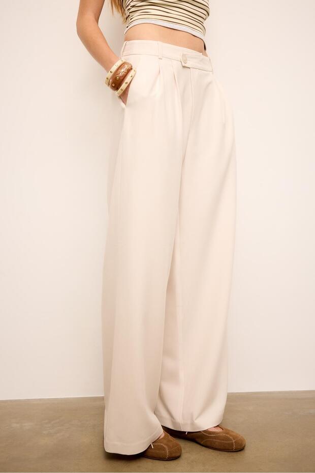 Çapraz belli smart pantolon - 2