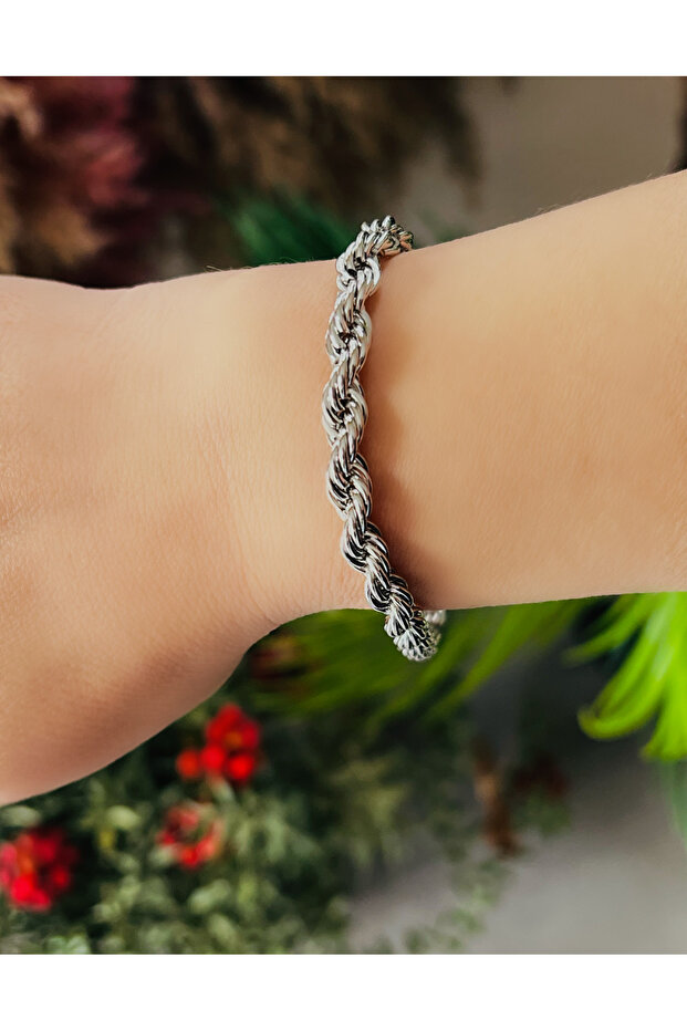 Xuping Spiral Bracelet 21Cm-Silver Color Acr9056