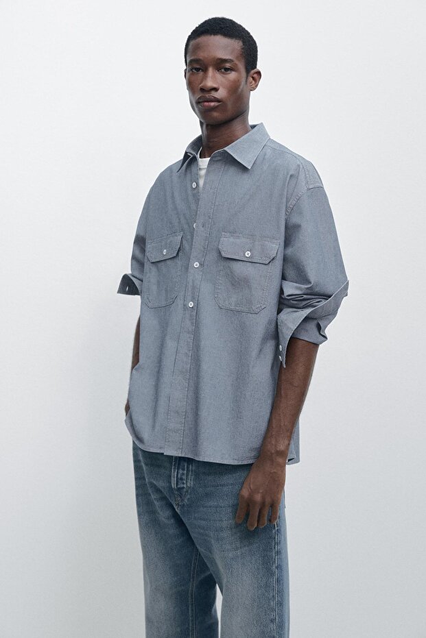 Cepli denim gömlek - 2