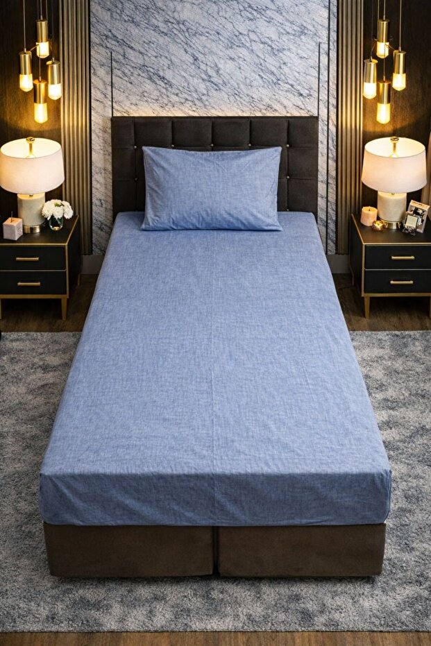 Single Fitted Sheet Set Cotton Corner Depth 30cm