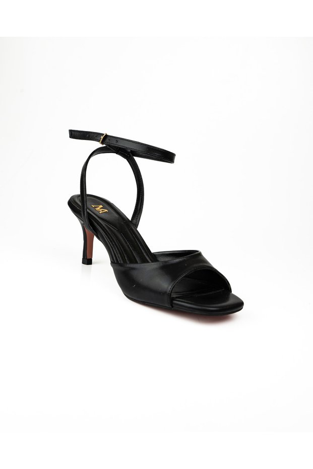 Moda Arena 0112 Black Heeled Women's Evening Dress Shoes