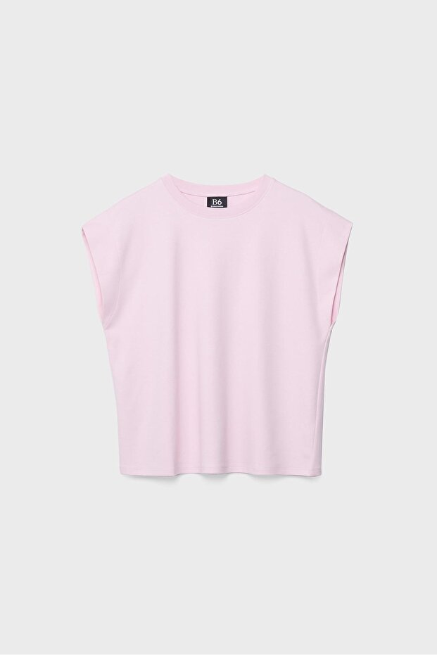 B06 Düşük omuz basic t-shirt - 6