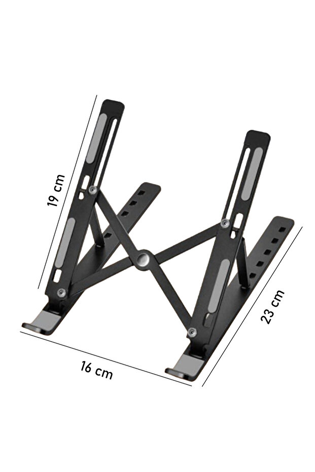 Plastic Adjustable Laptop Stand Compatible with MacBook Notebook Foldable Riser Tablet Holder - 3