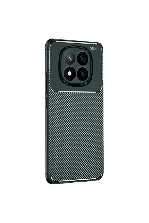 حافظة ريدمي نوت 15 برو 5G من السيليكون بنمط الكربون الأسود - 1