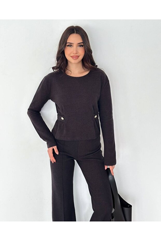 Button Detailed Lower Upper Set - 4