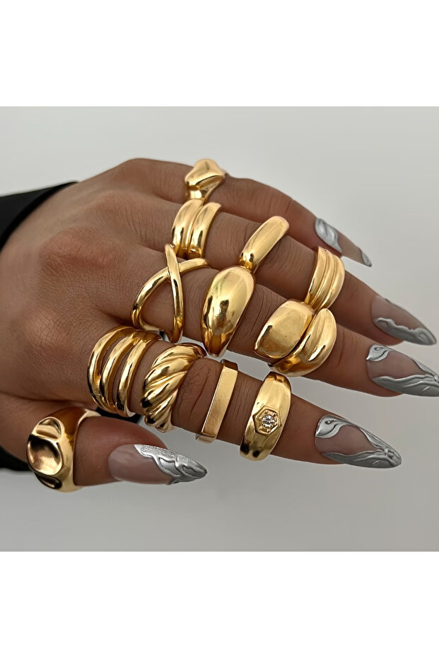 خواتم أساسية سميكة 1 قطعة (شحن مختلط) - 2