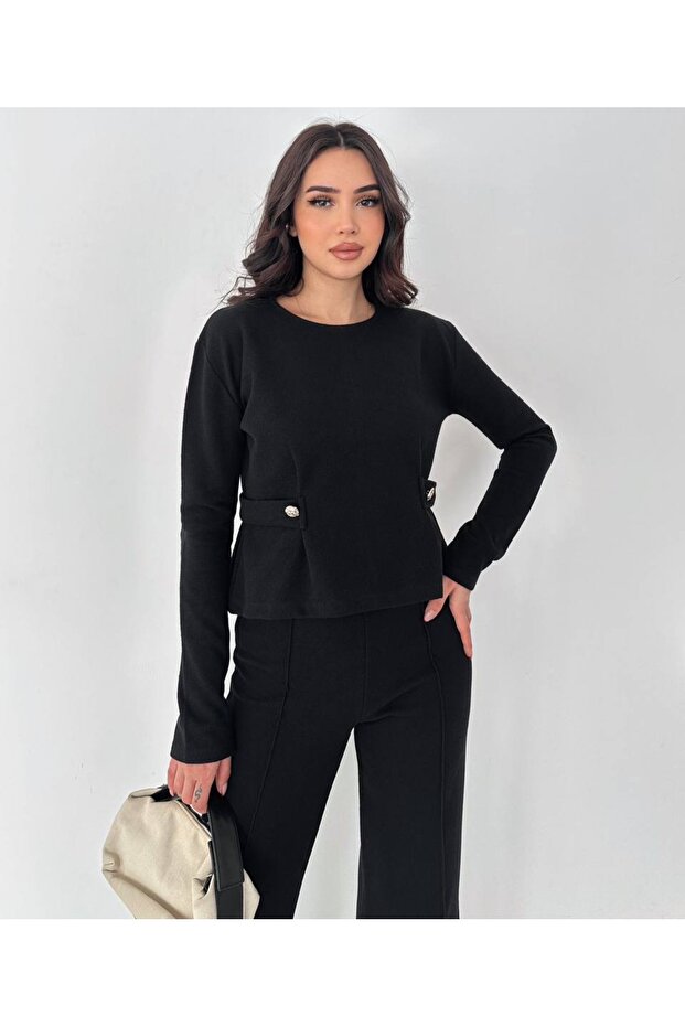 مجموعة علوية وسفلية مفصلة بأزرار - 5