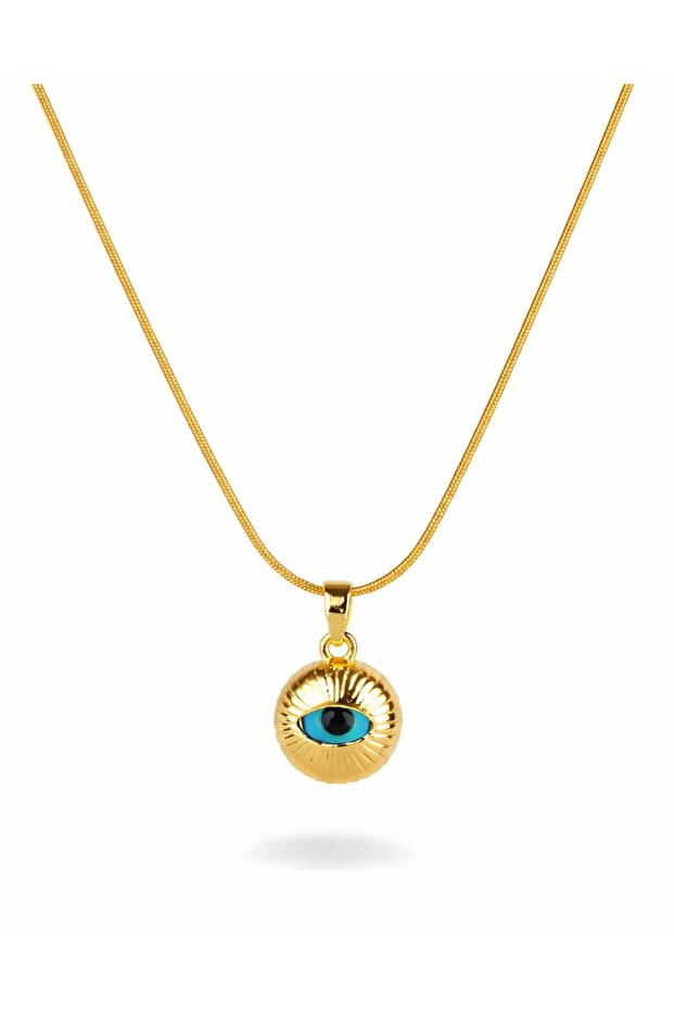 Zenna Nazar Beaded Eye Steel Necklace