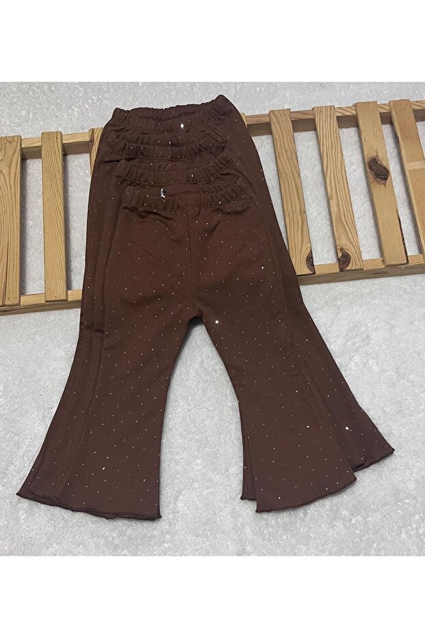 taşlı İspanyol paça pantolon - 2