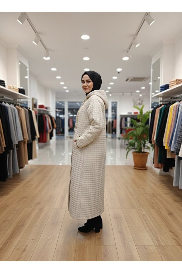 Tesettür İnce Kapitone Mont - 2