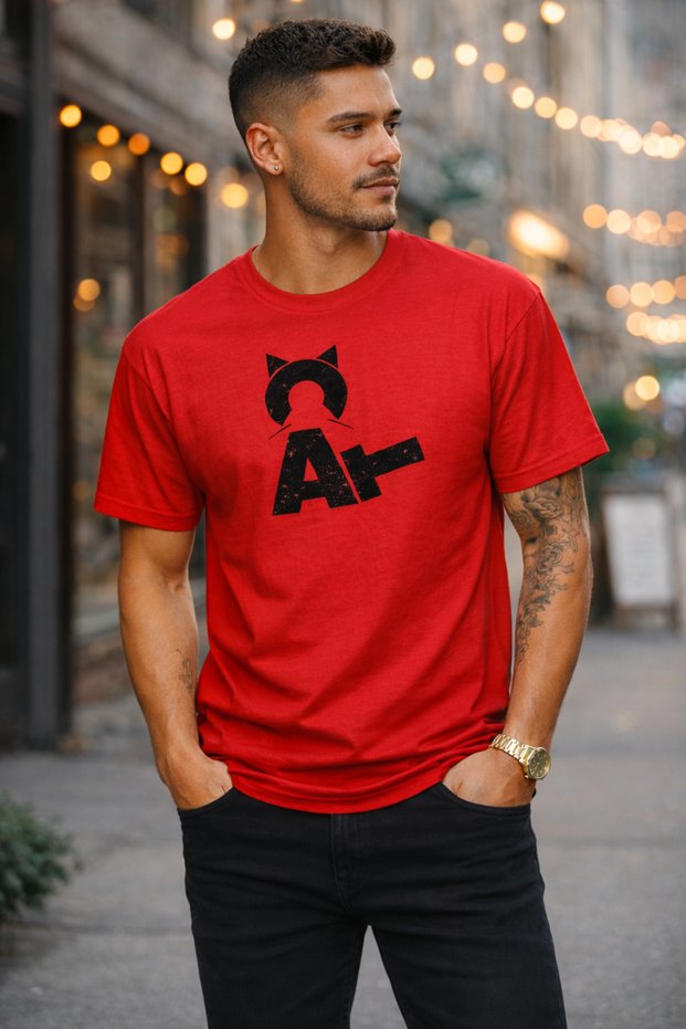Cat Printed Cotton Relaxed Fit Round Neck Unisex T-Shirt