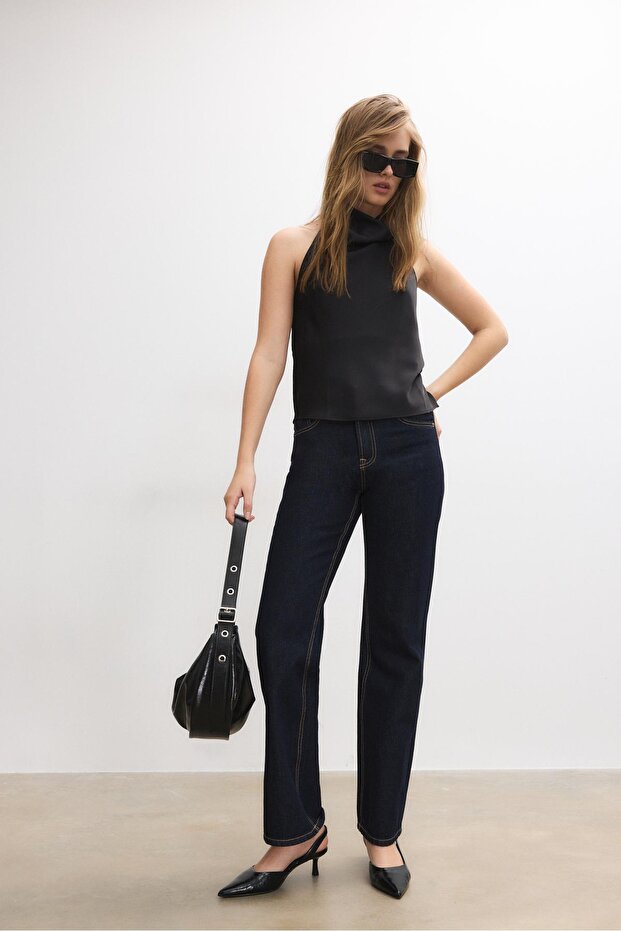 Saten halter top - 2