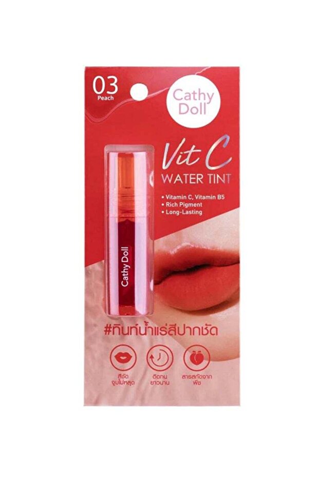 Vit C Water Tint - Long-Lasting Peach Lip & Cheek Tint with Vitamin C