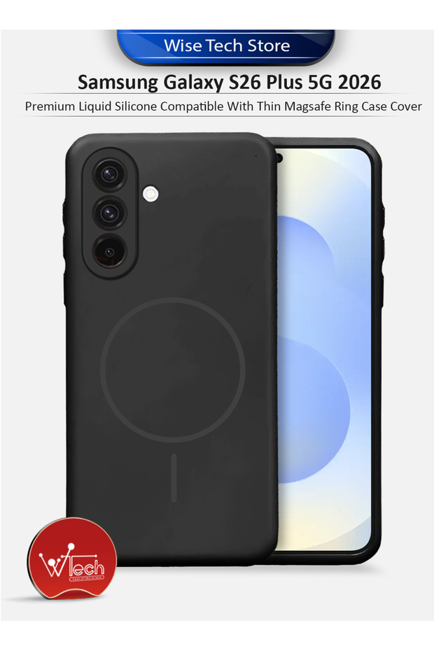 Samsung Galaxy S26 Plus 5G 2026 Premium Liquid Silicone Compatible With Thin Magsafe Ring Case Cover