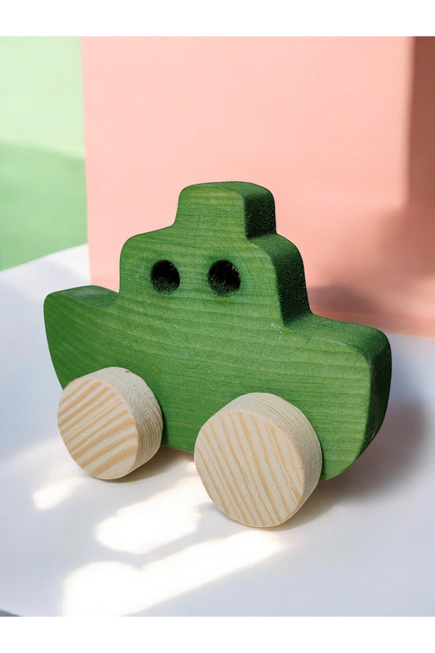 Wooden Toy Ship Natural Handmade Toy