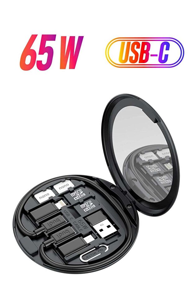 Mini Mirror SD CF Card Reader 11 in 1 TF Memory Card Adapter Camera Card Reader Digital Beauty Gadg