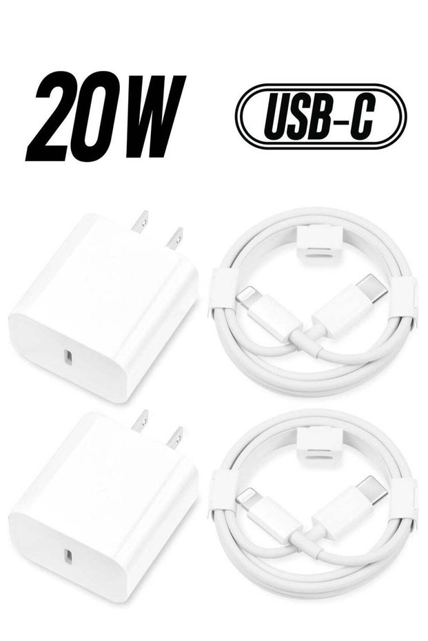 i.Phone Charger Fast Charging,[MFi Certified] 2Pack 20W Type C Fast Charger Block with 6FT USB C Ch