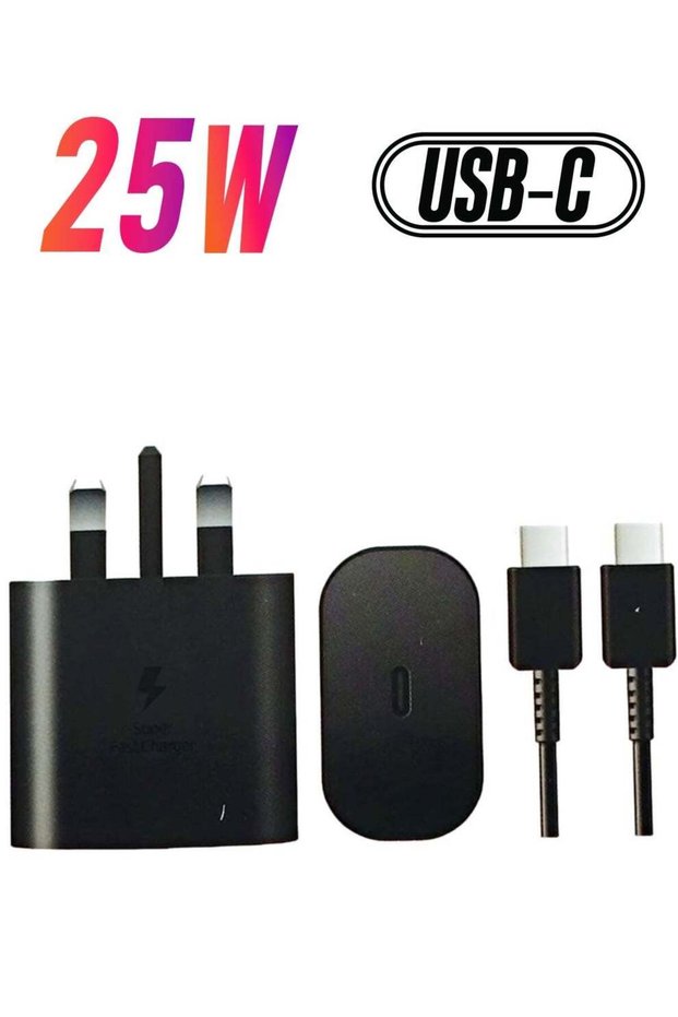 25W PD Super Fast Charger for Galaxy Models S23 Ultra S23+ S23 S22 Ultra S21+ A53 5G A54 Z Fold/Fli