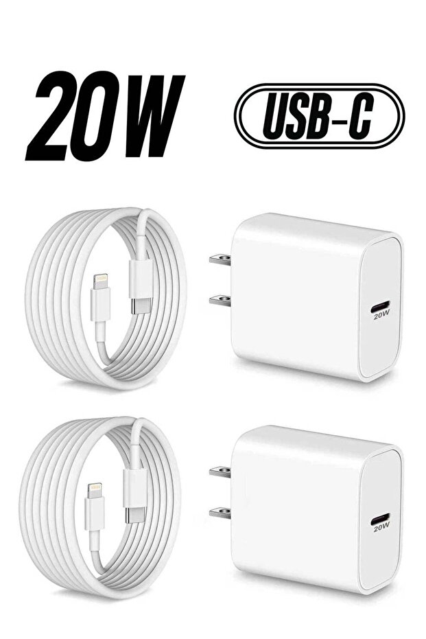 [Apple MFi Certified] iPhone 14 13 12 11 Fast Charger 6FT, YEAHFUN 2Pack 20W USB C Wall Charger Blo