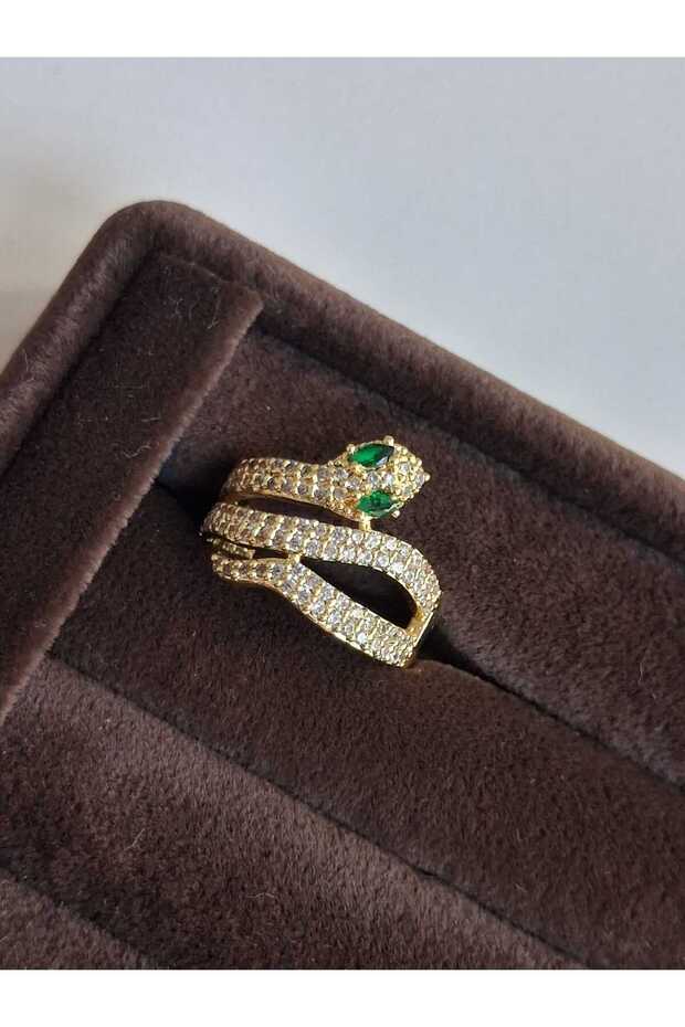 Gold Snake Ring (Adjustable Size) - 2