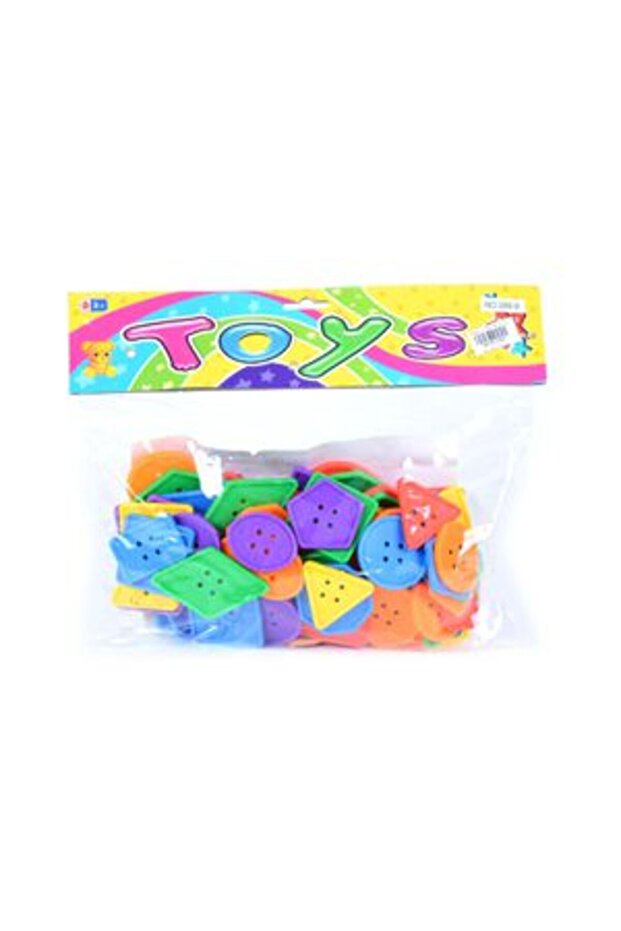 Geometric shapes set with string – educational skill toy - 2