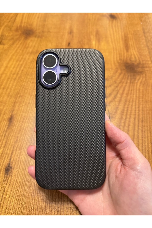 Knitted Black Leather Phone Case Compatible with iPhone 17
