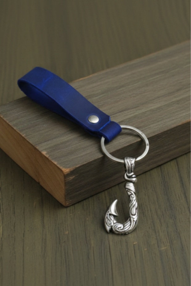 Hook Design Real Leather Keychain Fashion Keychain Genuine Leather Keychain