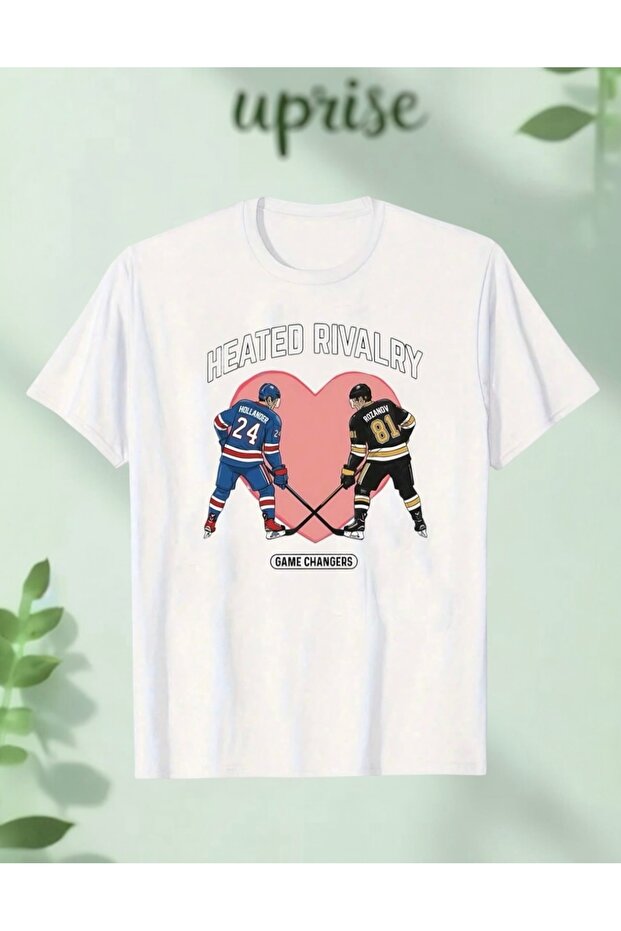 Heated Rivalry Printed Cotton Oversize T-Shirt