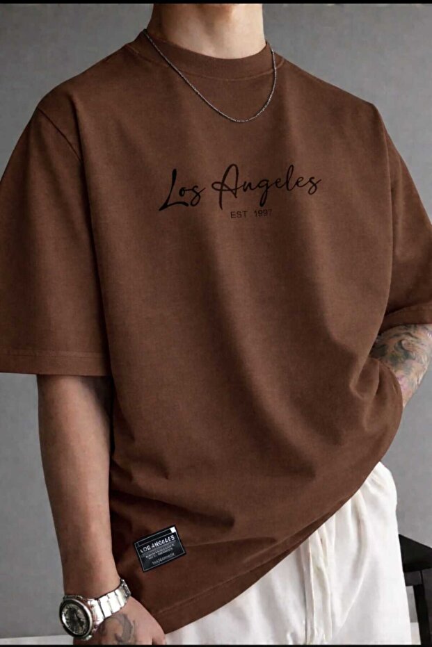 Los Angeles Est 1997 Printed Brown Unisex T-Shirt