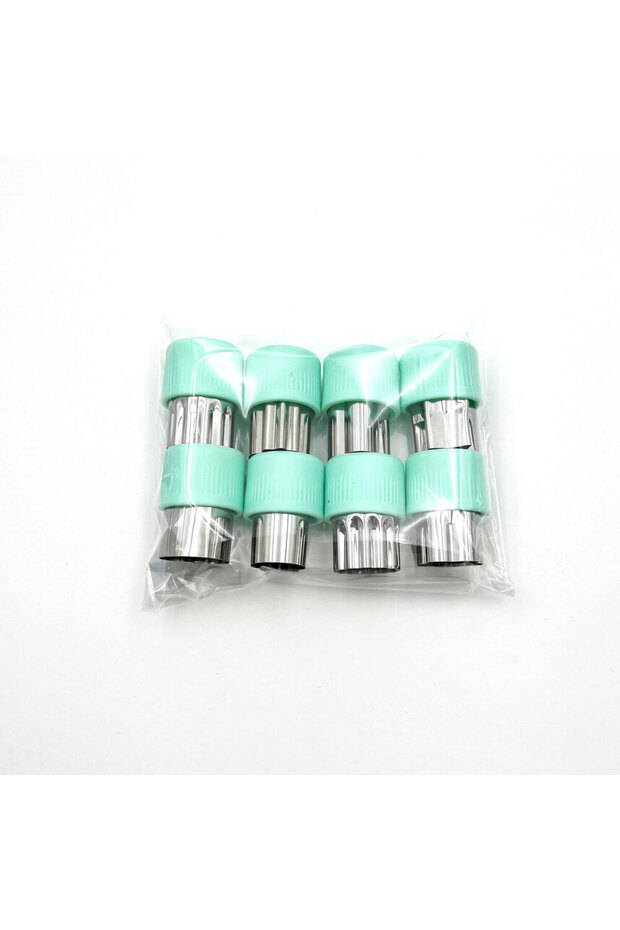 Light green mold 8 pcs Stainless Mini Pressed Fruit Vegetable Printing Cutting Die for Kids Bento Lu