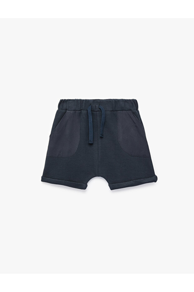 26Yy59000374 Navy Blue Baby Boy Shorts 6Smb40003Tk