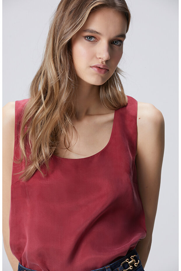 Vişne Cupro Bluz - 2