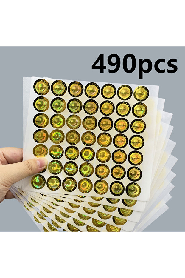 Golden 490pcs 245pcs/490pcs Round Earth Hologram Sticker Tamper-Evident VOID Security Original Genui
