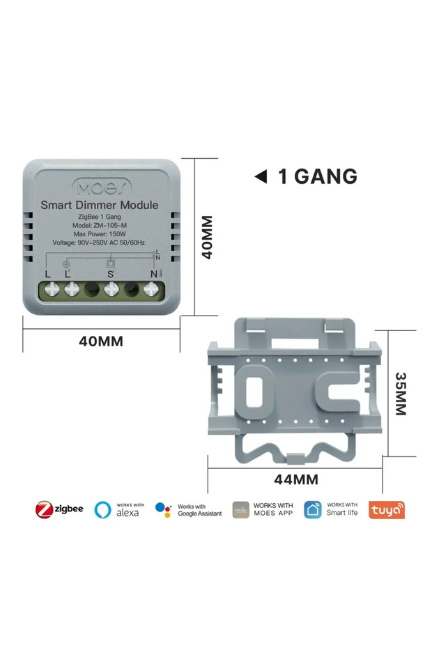 وحدة تحكم إضاءة ذكية MOES Zigbee بزر واحد، وحدة تحكم ذكية صغيرة MOES Tuya تعمل بتقنية WiFi/Zigbee، وحدة تحكم إضاءة DIY