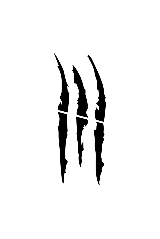 black Motorcycle Car Sticker Universal Monster Claw Scratched Stripe Decal Marker Reflective Waterpr