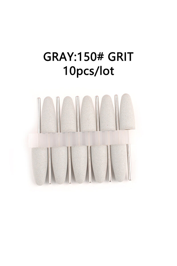 Light Gray 10pcs Nail Drill Bit Manicure Drills Electric Rotary Milling Cutter Polishing Tools Nail