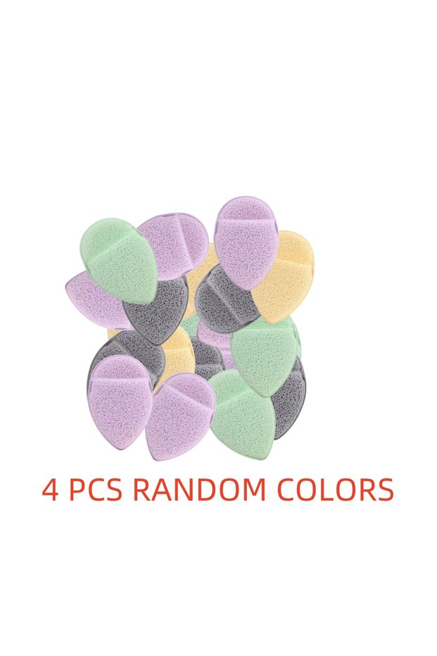 4 pcs random 4/8/16pcs Face powder puff Natural Wood Pulp Sponge Face Wash Puff Foaming Face Puff Co