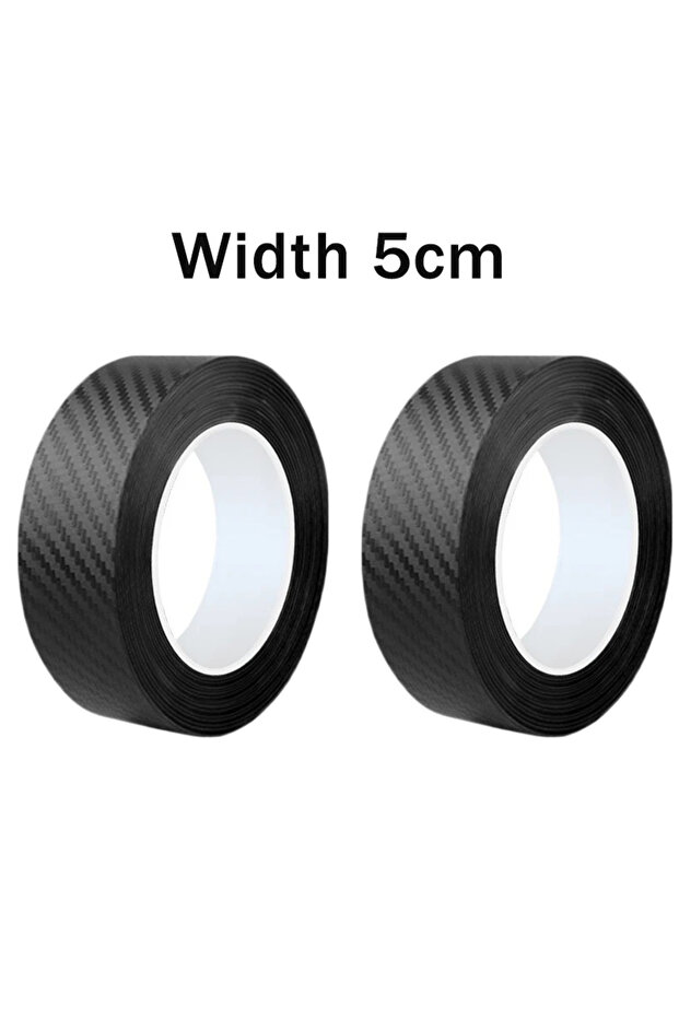 1m 2pcs-5cm Nano Carbon Fiber Car Sticker Paste Protector Strip DIY Automotive Protective Film Auto