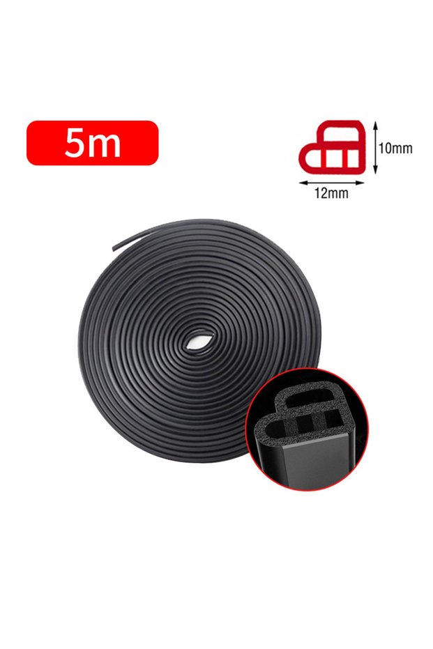 top 5m SEAMETAL 5/25m Universal Car Door Seal Strips Auto Double Layer Sealing Stickers Sound Ins..