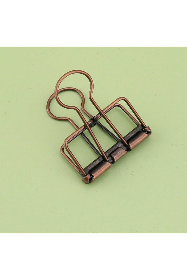Red Bronze Vintage Metal Binder Clips - Creative Hollow Out Office File Organizer Paper Clips Snack