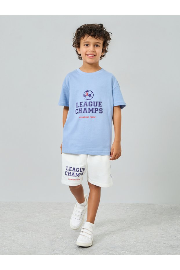 Boys League Champs Cotton T-Shirt and Shorts Set