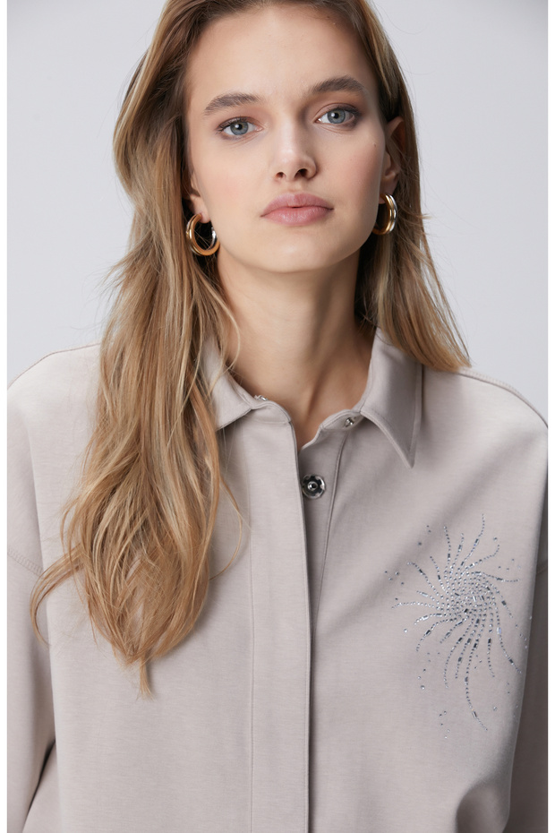 Vizon Taş Baskılı Sweatshirt - 2