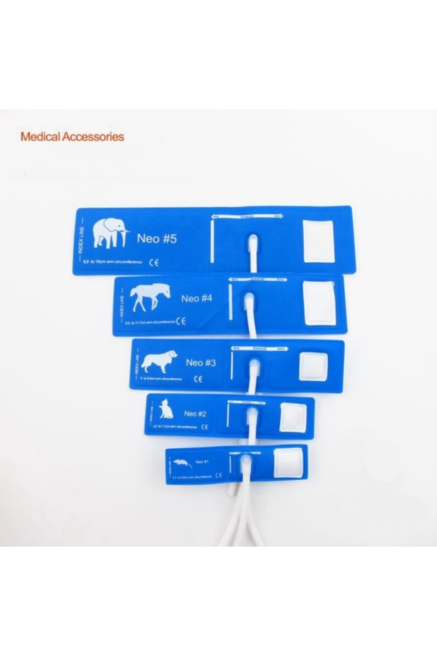 5pcs animal cuff Universal Veterinary Blood Pressure Cuff Sleeve VET Animal Pet Sphygmomanometer NIB