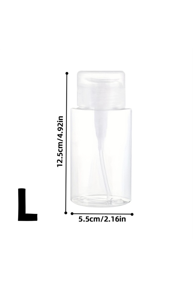 200ml - L 1/3pc Transparent Pump Bottle Dispenser Push-Down Refillable Travel Bottle Set for Makeup