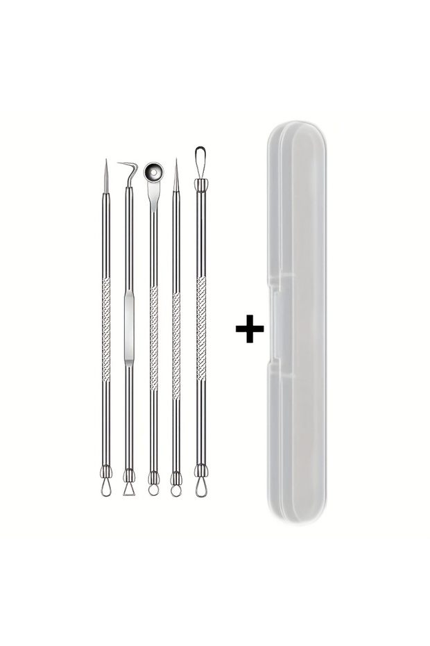 5pcs 3/5/8Pcs Ultra-fine Tweezers Acne Pimples Blackhead Remover Clip Black Dots Blackhead Extractor